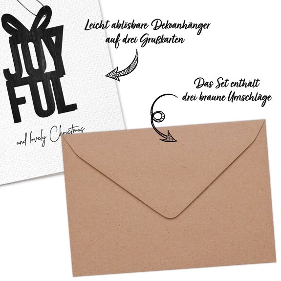 3 Klappkarten zu Weihnachten – Joyful & Cozy